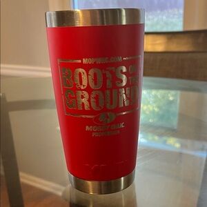 Mossy Oak Red and Silver Tumbler/ Yetti